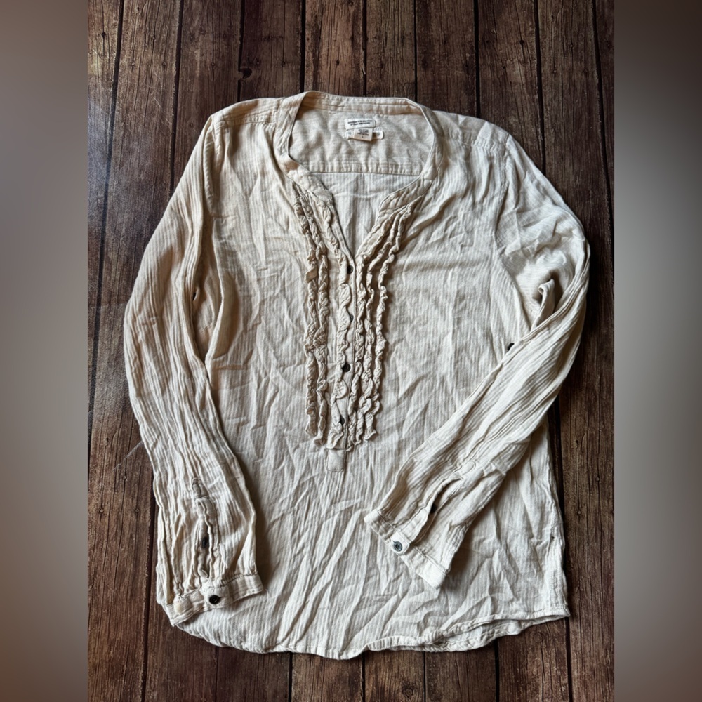 🤍 Ruff Hewn Womens 100% Cotton long sleeve blouse - Size large
